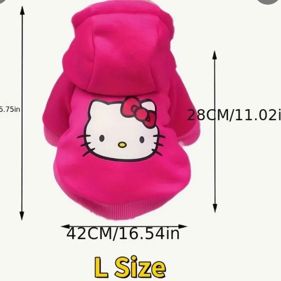 Hello Kitty Pink Pet Hoodie - Picture 2 of 5